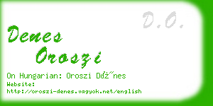 denes oroszi business card